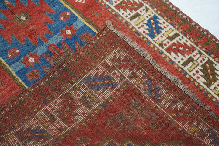 Antique Kazak Rug 4'1'' x 5'8''