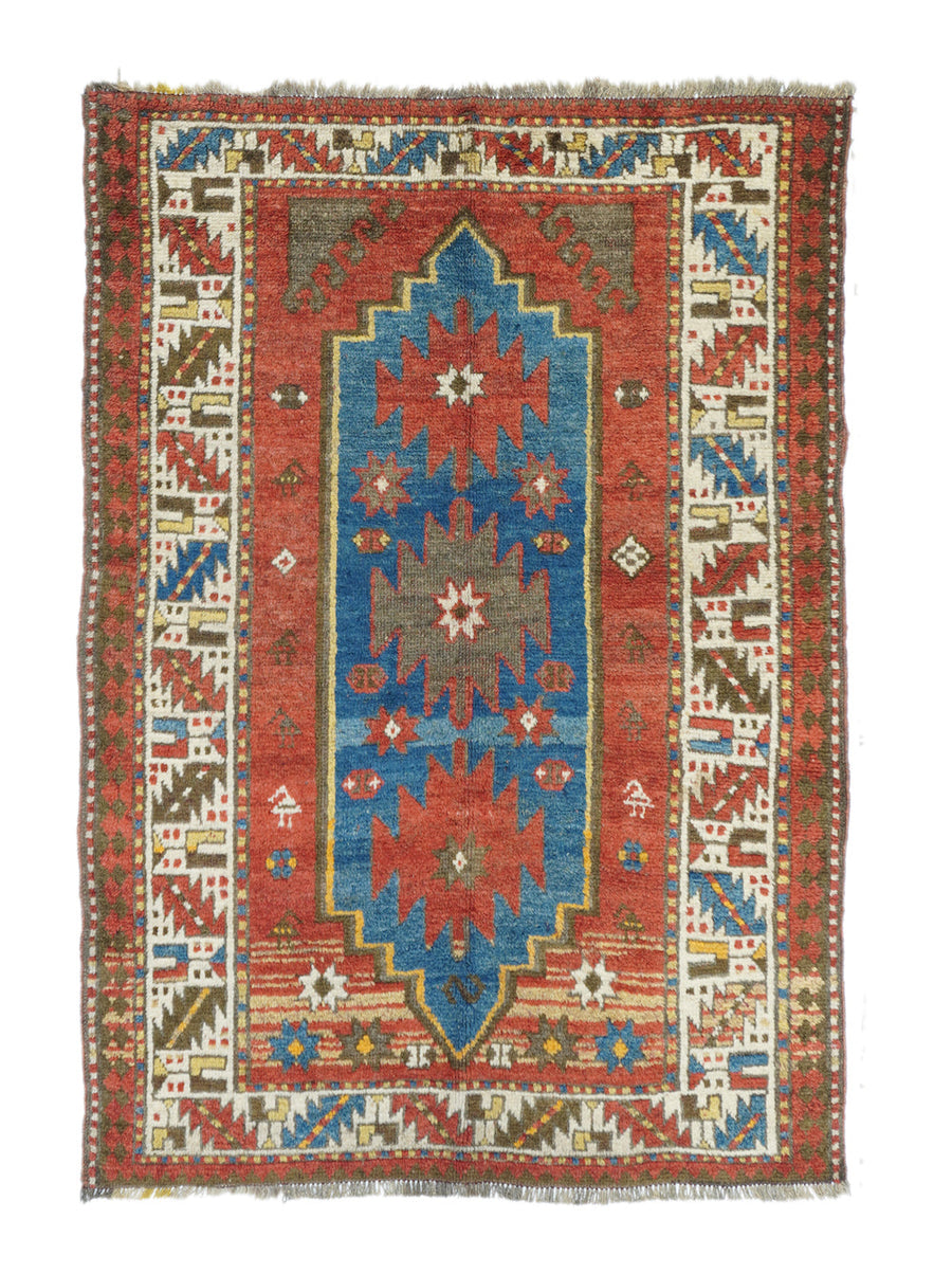 Antique Kazak Rug 4'1'' x 5'8''