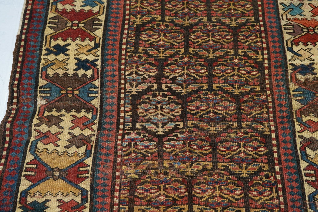 Antique Kazak Runner 3'6'' x 10'9''