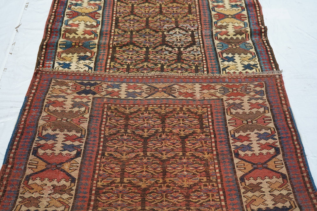 Antique Kazak Runner 3'6'' x 10'9''