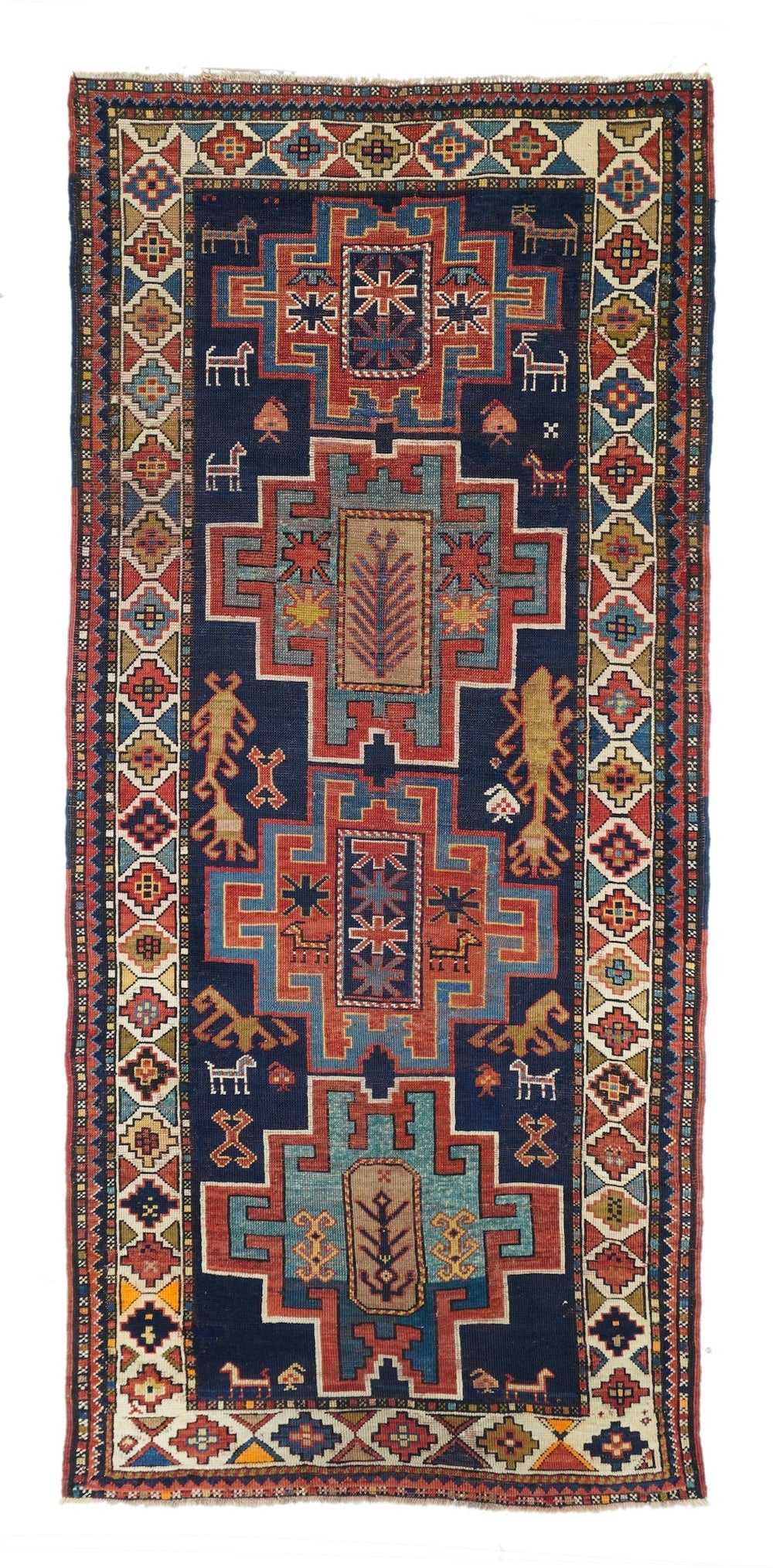 Antique Kazak Rug 3'10'' x 9'5''