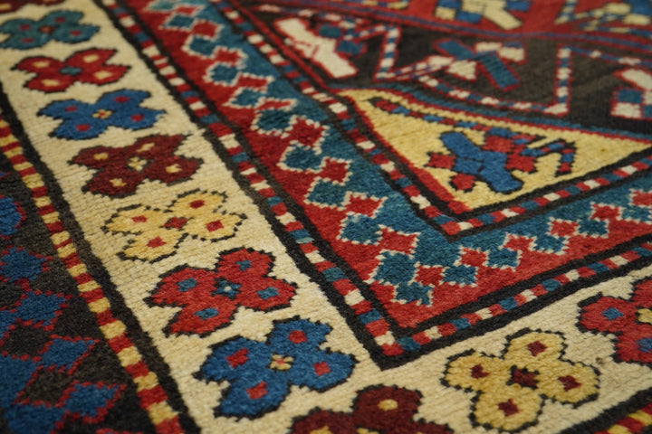 Antique Ganje Kazak Rug 3'11'' x 6'9''