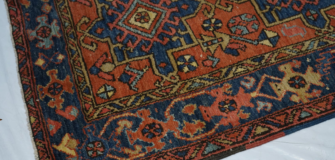 Antique Heriz Rug 3'3'' x 4'2''