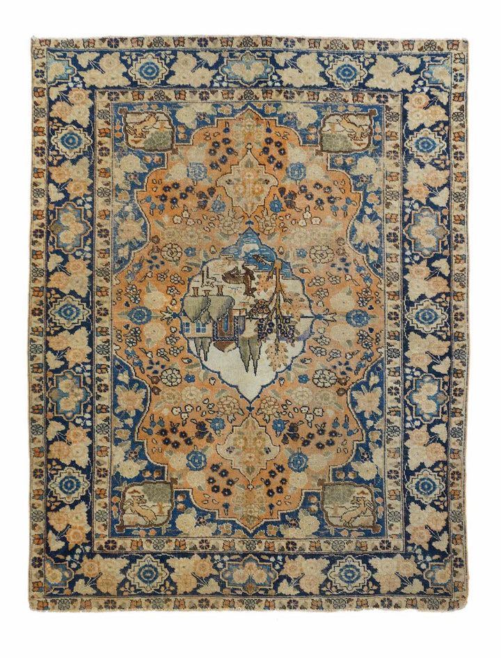 Antique Tabriz Rug 4'6'' x 6'3''