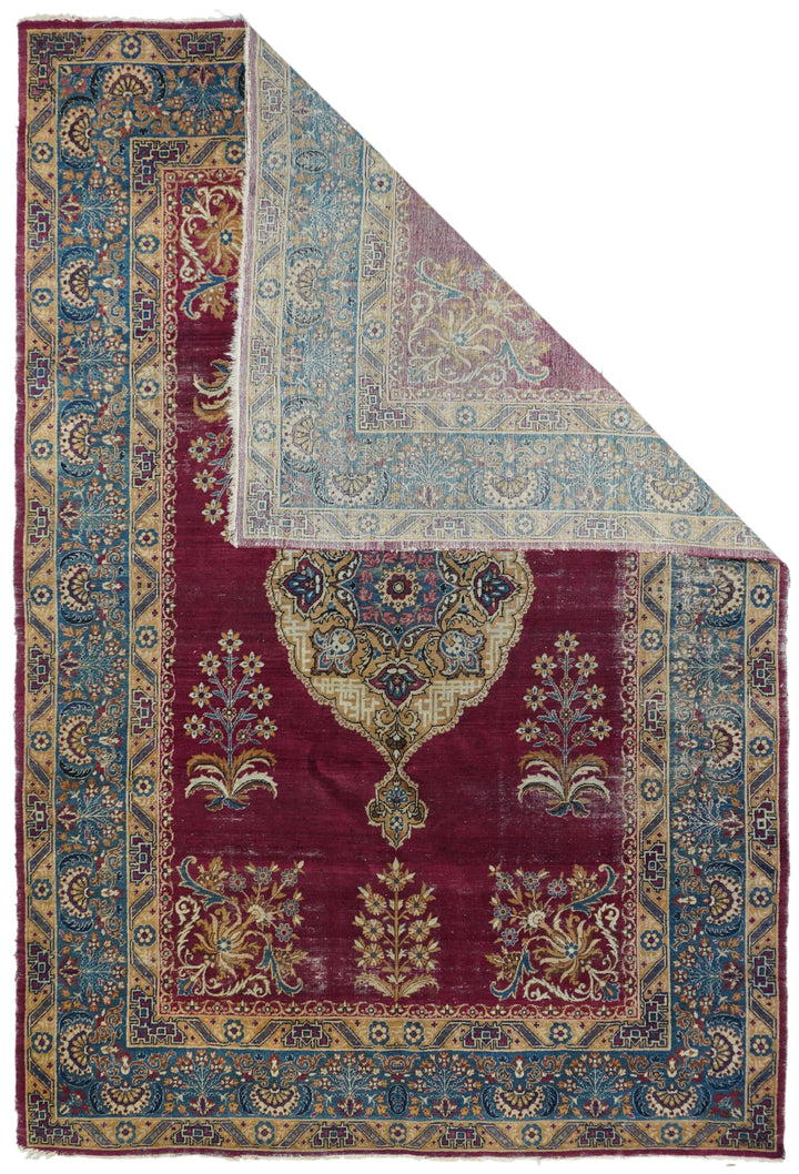 Antique Shabi Sheek Kerman Rug 5'4'' x 8'0''