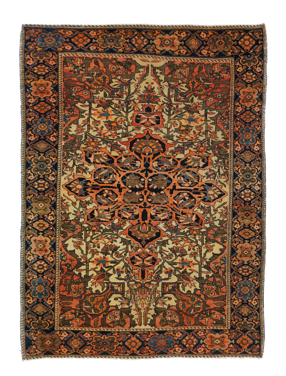 Antique Sarouk Rug 3'4'' x 4'10''