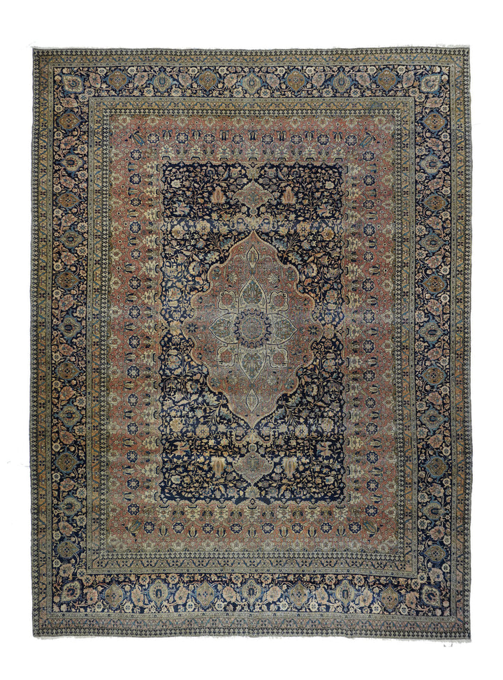 Antique Mohtasham Kashan Rug 7'8'' x 10'4''