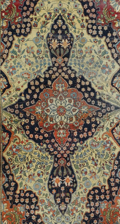 Antique Mohtasham Kashan Rug 4'1'' x 6'8''