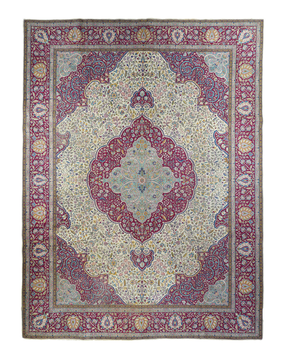 Antique Kerman Rug 9'1'' x 12'0''