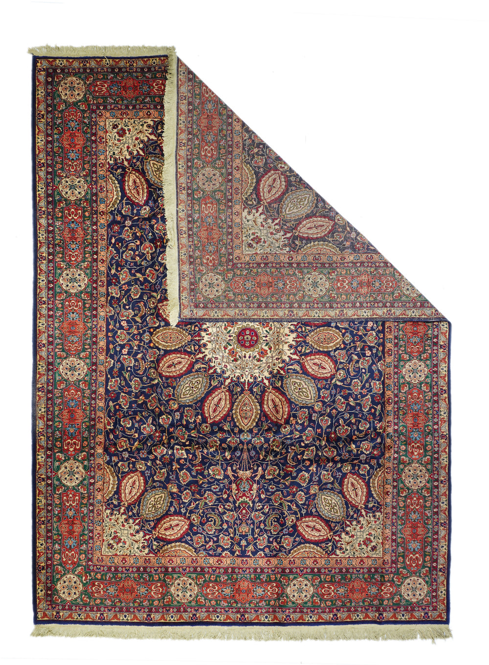 Extremely Fine Persian Tabriz Woven by the artist Master Weaver Rug 8'1'' x 11'4''