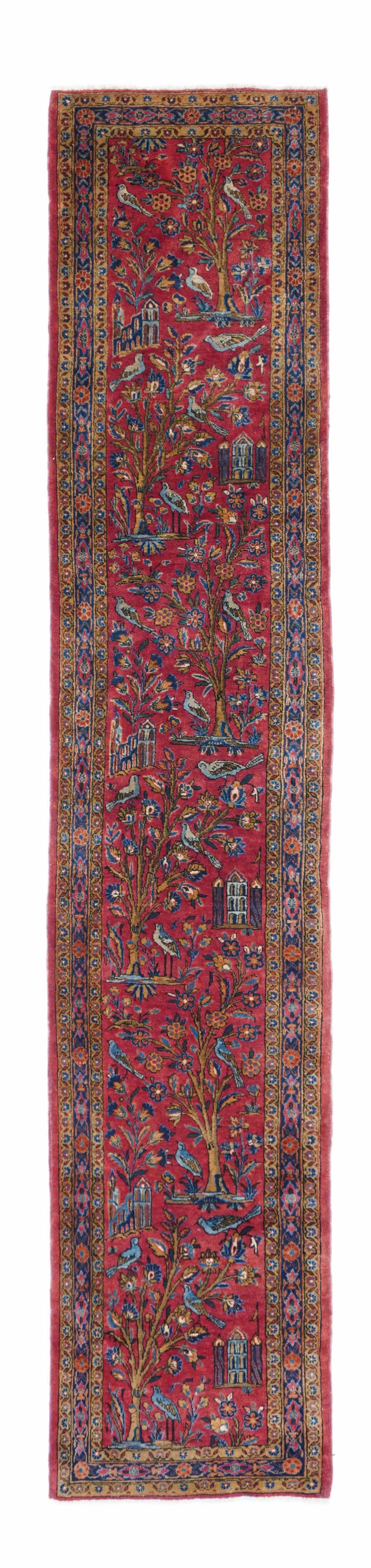 Antique Kashan Runner 1'10'' x 9'11''