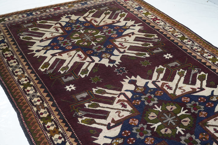 Vintage Kazak Rug 5'4'' x 8'4''