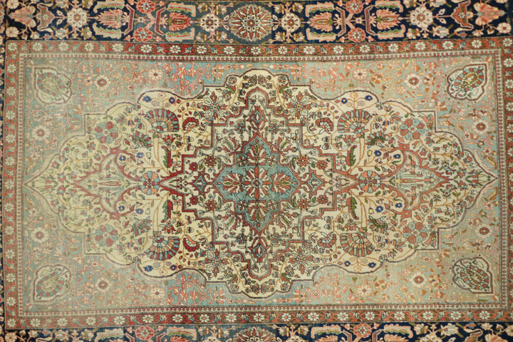 Antique Mohtasham Kashan Rug 4'4'' x 6'11''