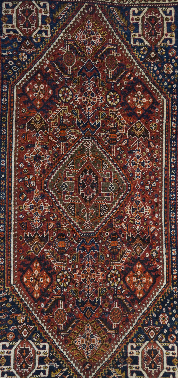 Antique Tribal Ghashghai Rug 5'5'' x 8'6''