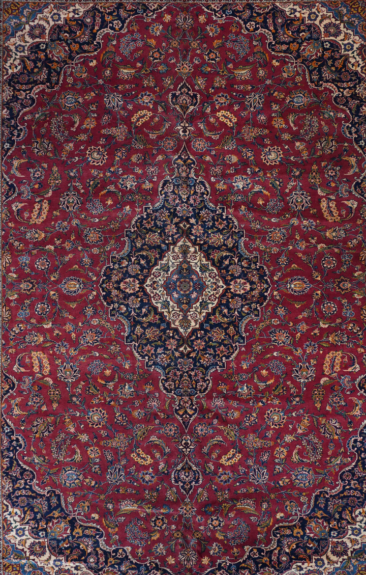 Vintage Persian Kashan Rug 10'4'' x 14'0"