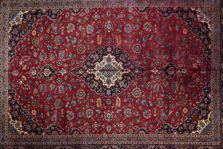 Vintage Persian Kashan Rug 10'8'' x 14'3''