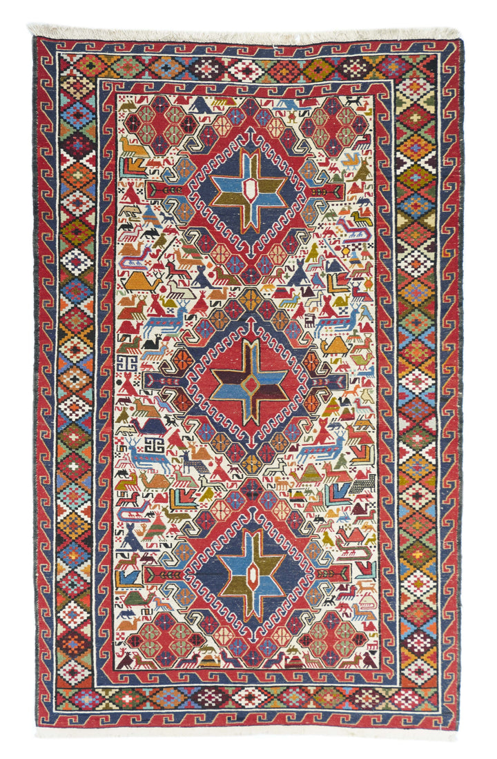 Vintage Sumak Rug 4' x 6'7''