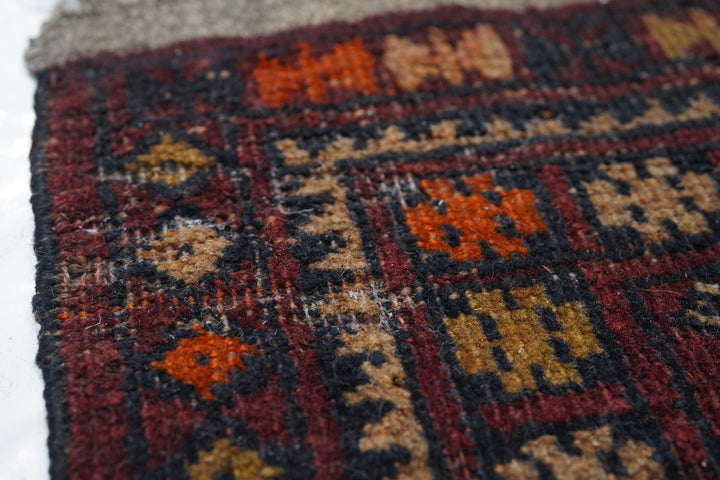 Vintage Afghan Rug 1'6'' x 1'11''