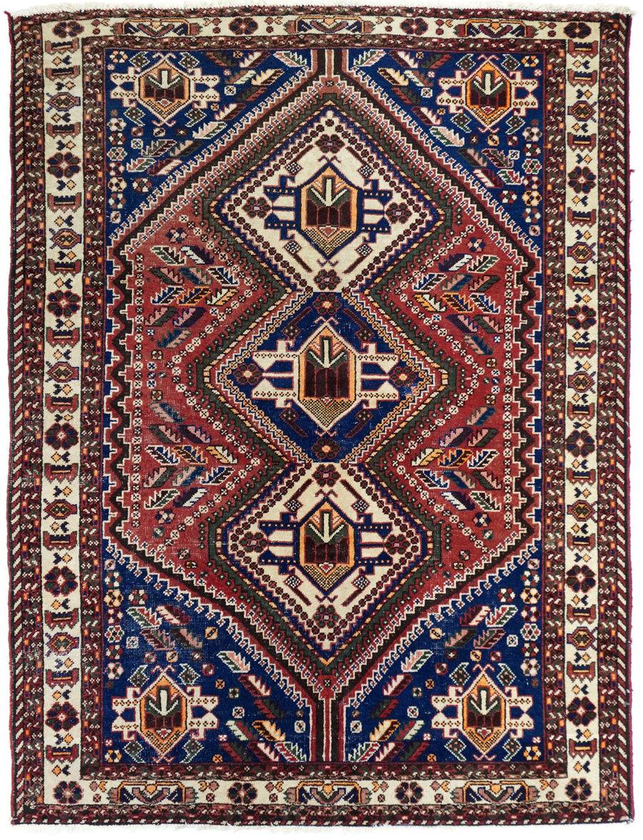 Vintage Qashqai Rug 5' x 6'11''