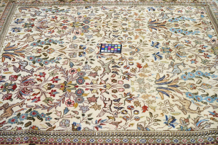 Vintage  Persian Tabriz Rug 6'7'' x 7'9''