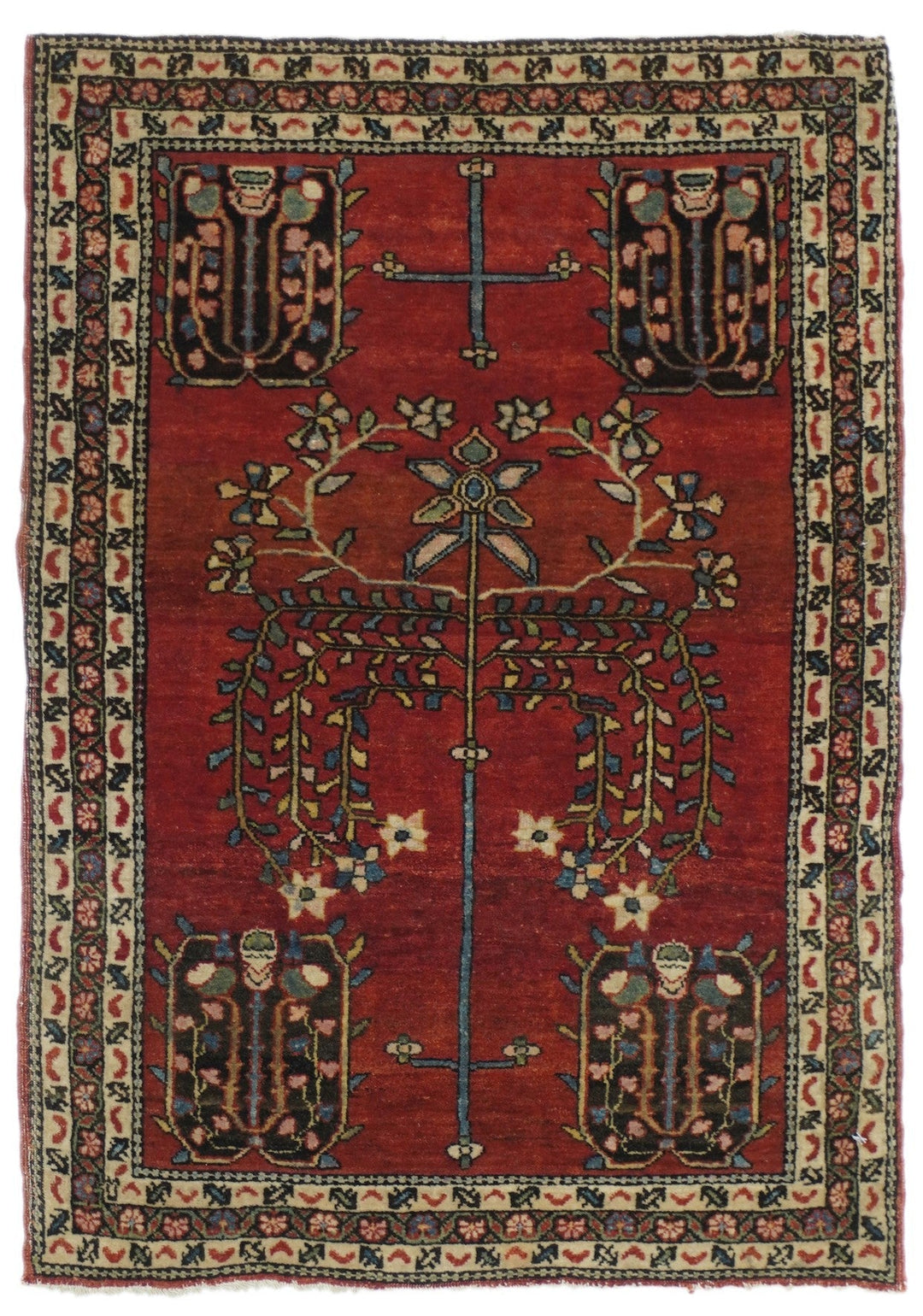 Antique Mohajeran Sarouk Rug 1'10'' x 2'9''