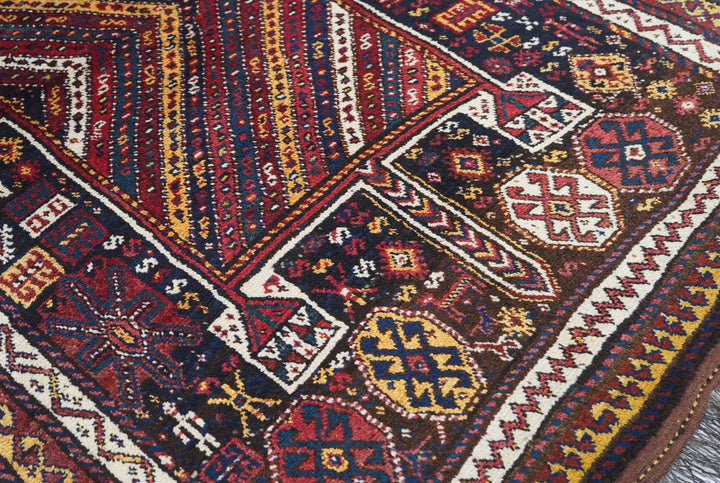 Antique Kashkai Shiraz Rug 4'8'' x 7'0"