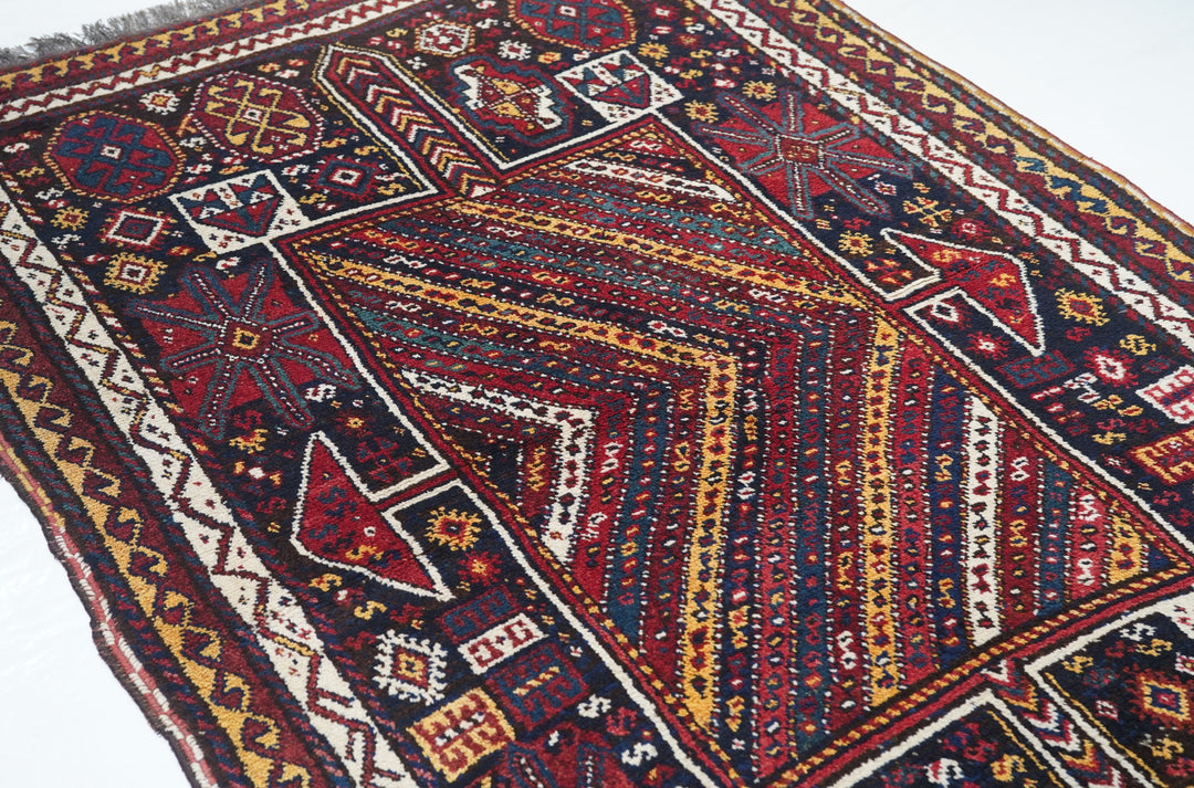 Antique Kashkai Shiraz Rug 4'8'' x 7'0"