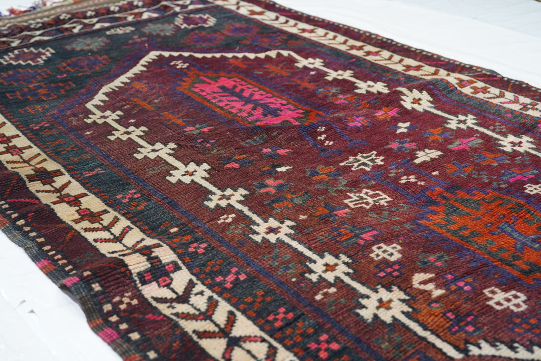 Vintage Balouch Rug 3'5'' x 6'2''