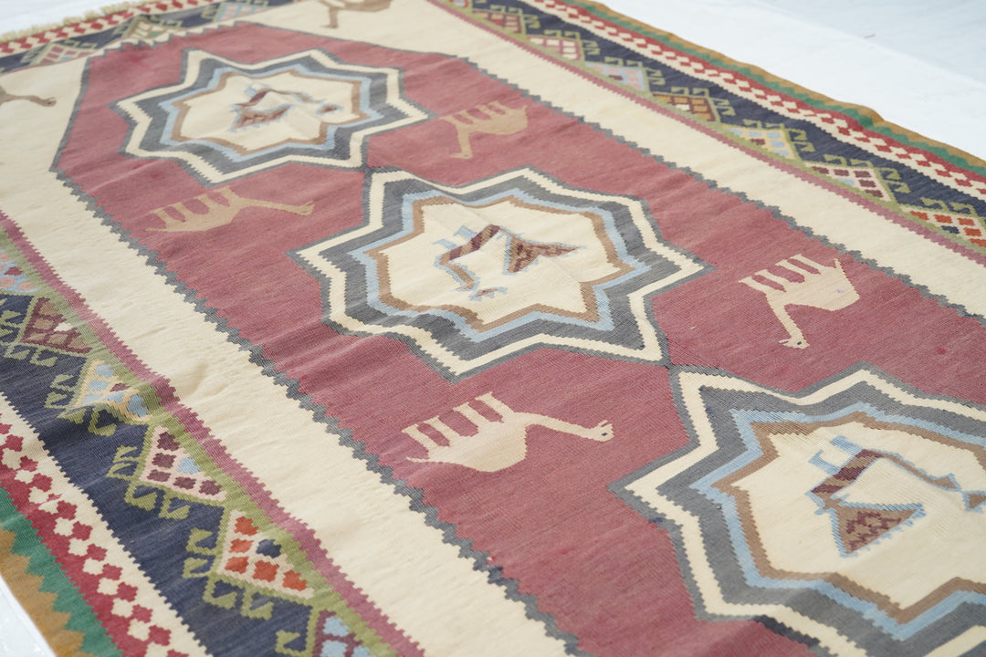 Vintage Kilim Rug 3'10'' x 6'2''