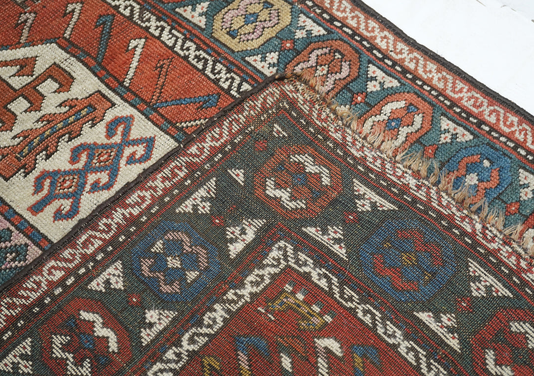 Antique Kazak Rug 4'0" x 9'5''