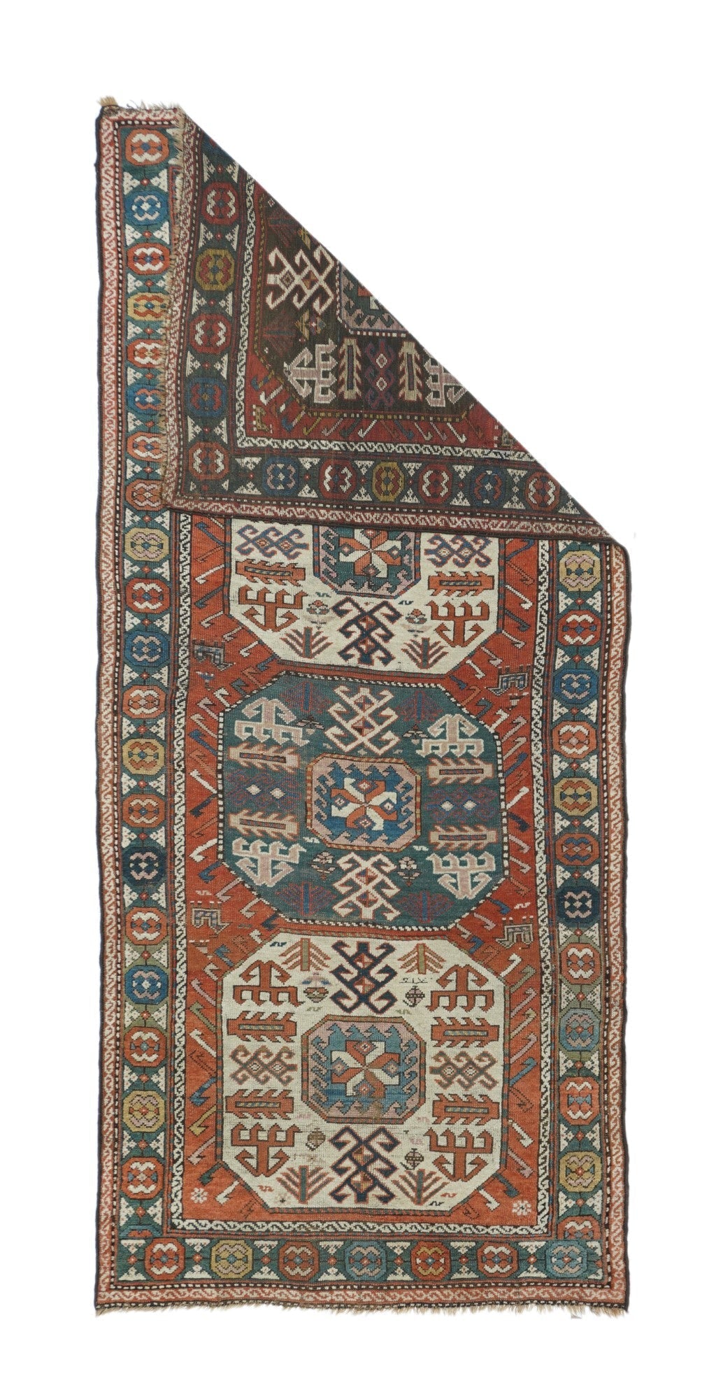 Antique Kazak Rug 4'0" x 9'5''