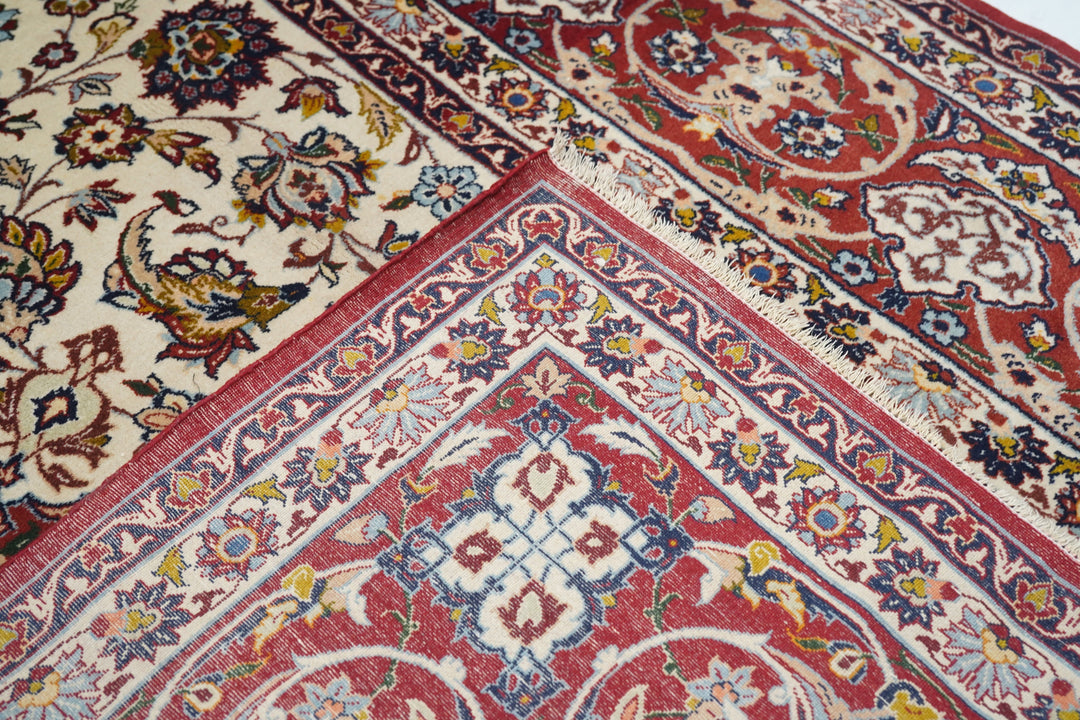 Antique Isfahan Rug 6'8'' x 10'9''