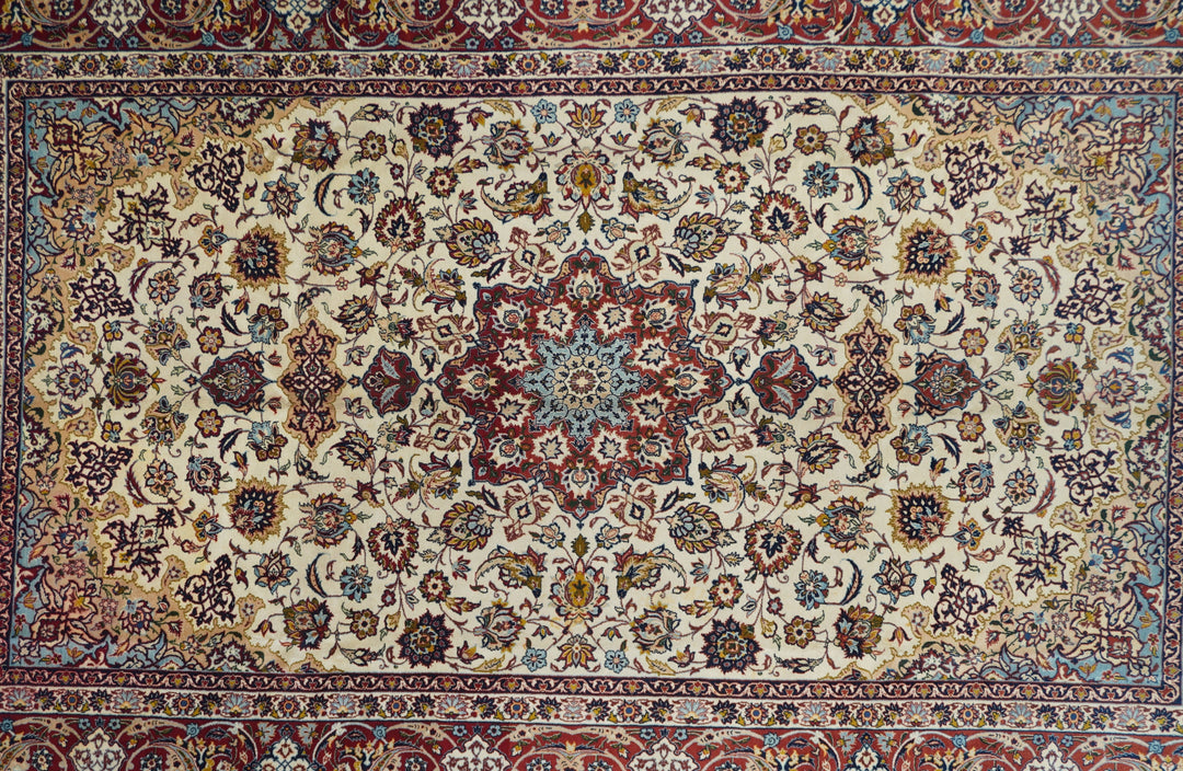 Antique Isfahan Rug 6'8'' x 10'9''