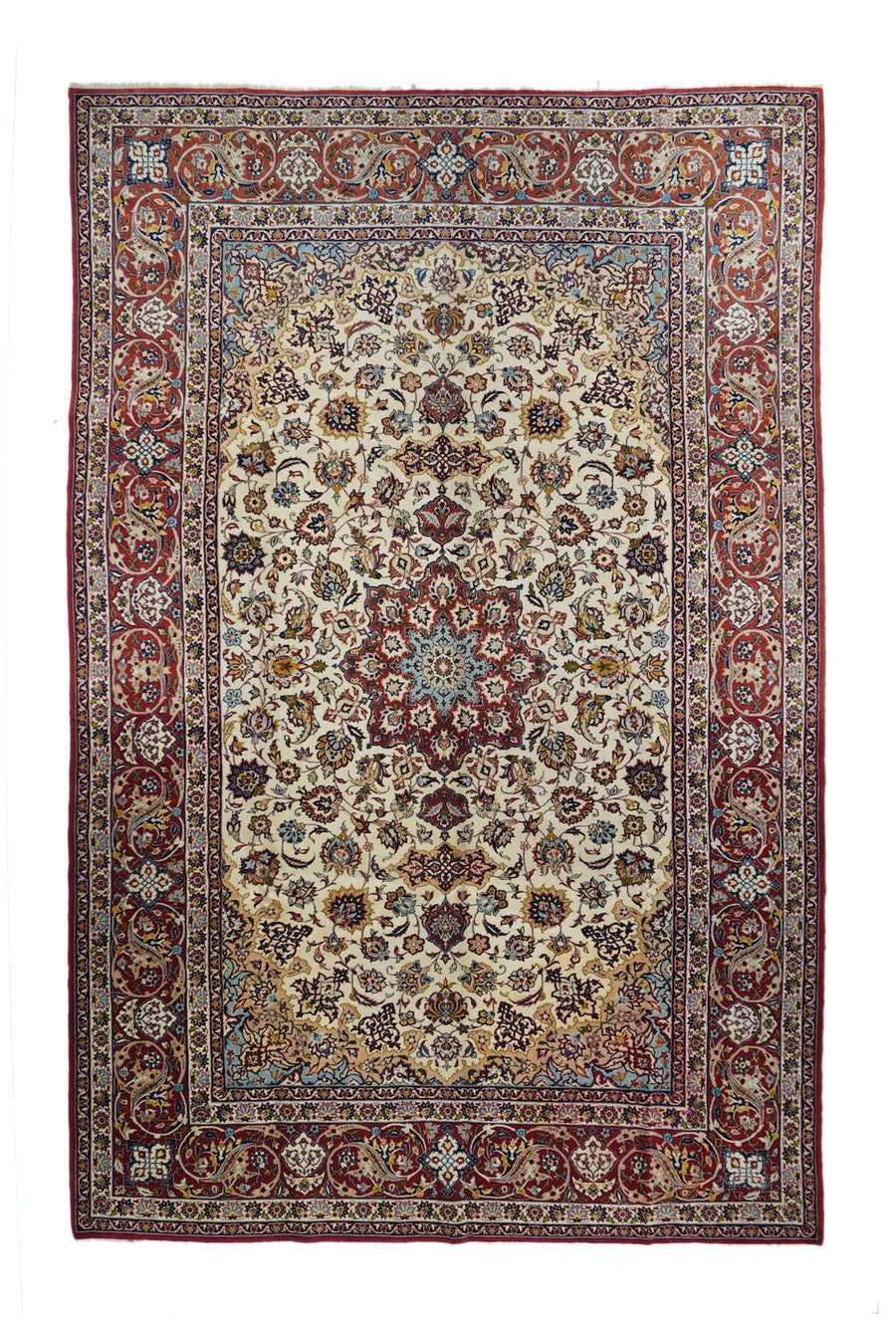 Antique Isfahan Rug 6'8'' x 10'9''