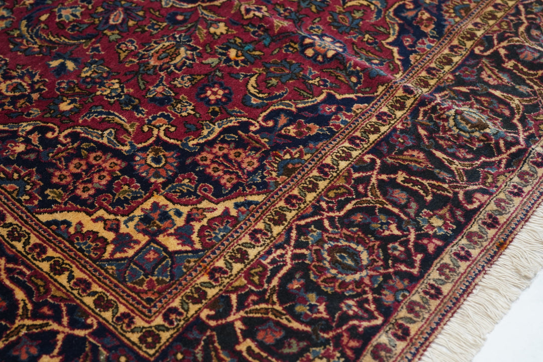 Vintage Persian Kashan Rug 4'4'' x 6'7''