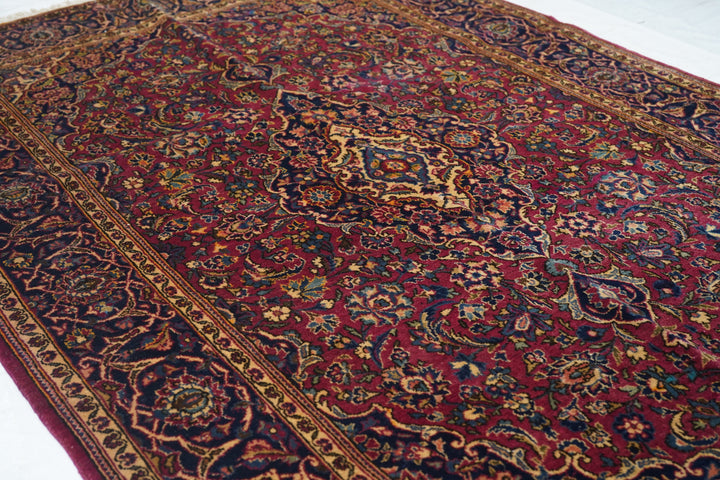 Vintage Persian Kashan Rug 4'4'' x 6'7''