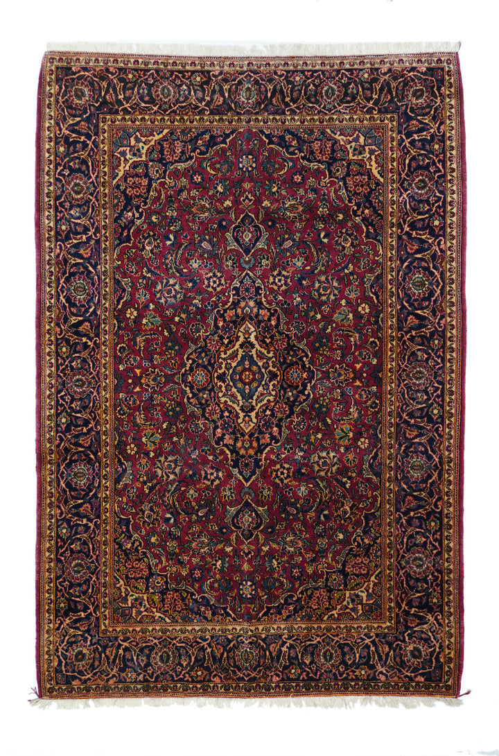 Vintage Kashan Rug 4'4'' x 6'7''