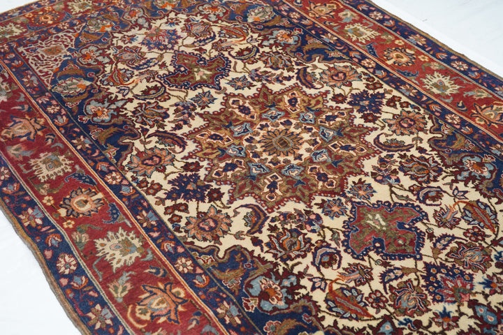 Antique Isfahan Rug 4'9'' x 7'5''