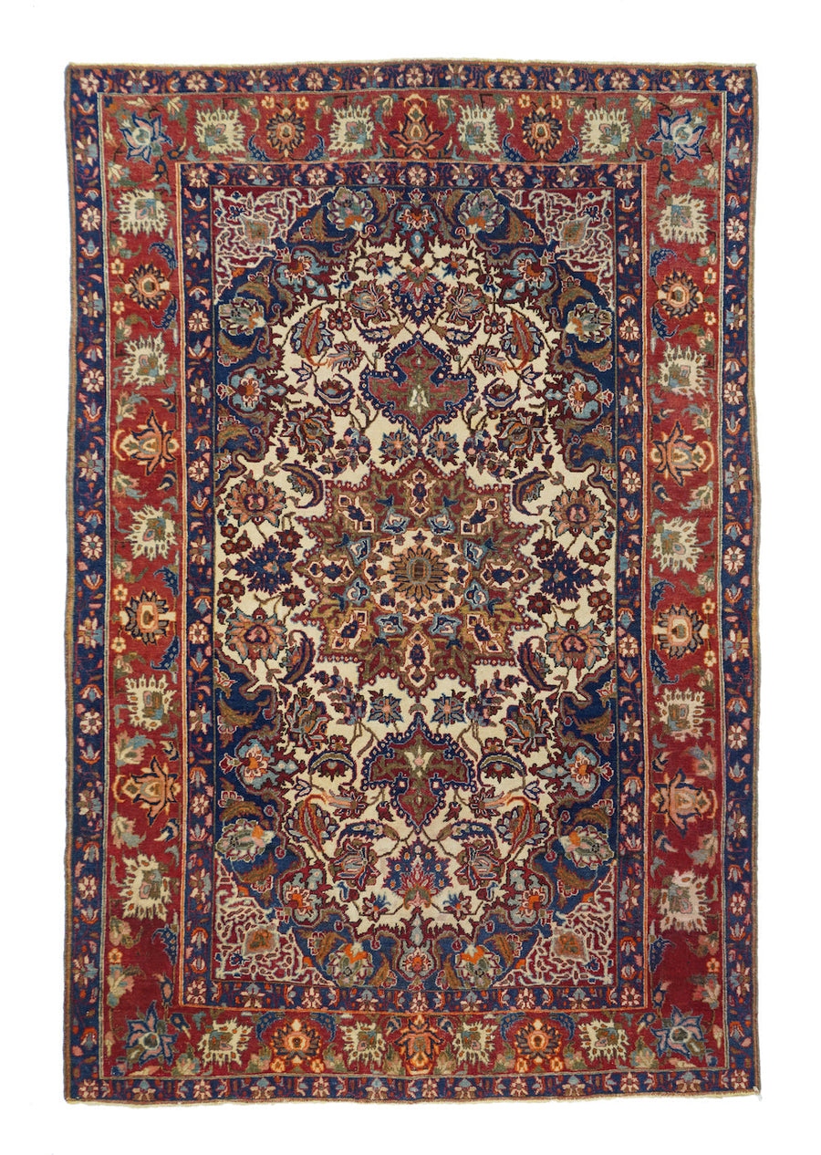 Antique Isfahan Rug 4'9'' x 7'5''