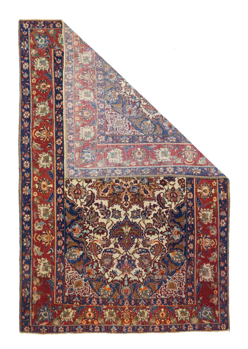 Antique Isfahan Rug 4'9'' x 7'5''