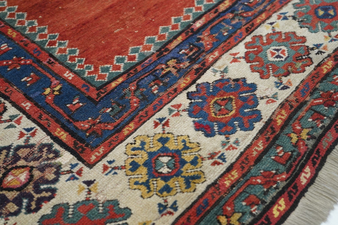 Antique Caucasian Talish Rug 3'7'' x 8'5''