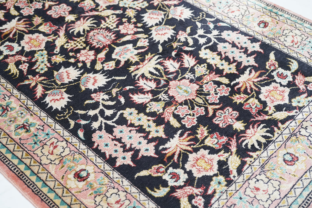 Fine Persian Silk Qum Runner 2'6'' x 10'2''