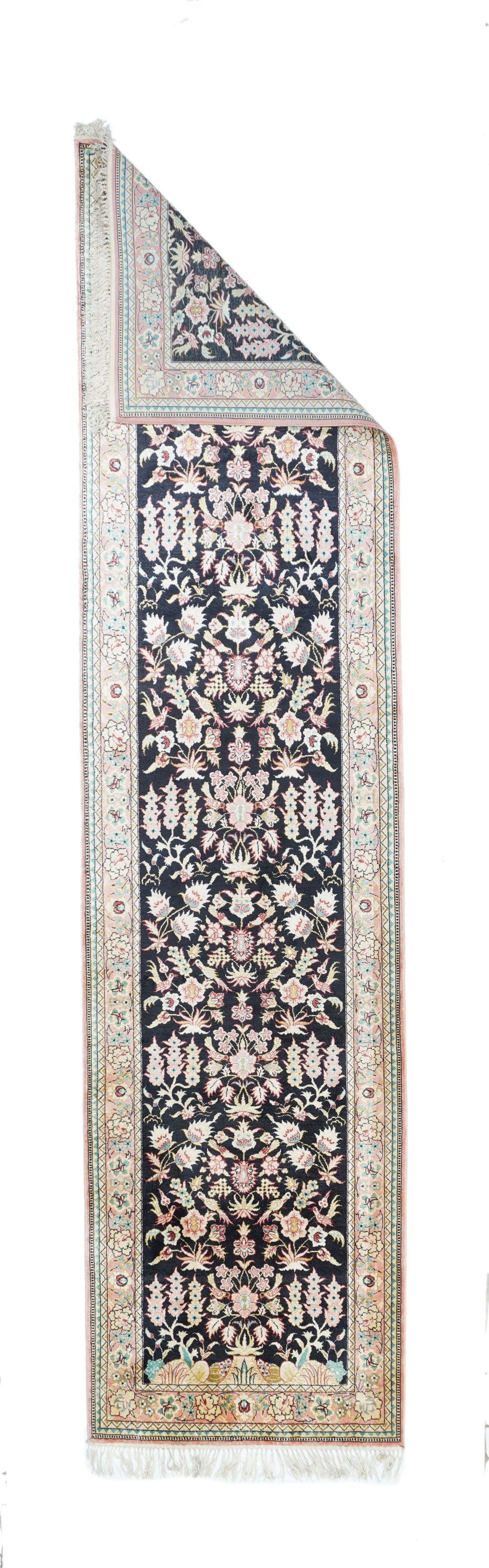 Fine Persian Silk Qum Runner 2'6'' x 10'2''