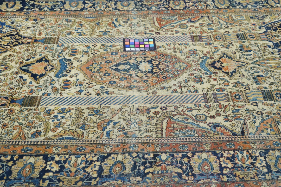 Antique Mohtasham Kashan Rug 4'5'' x 6'7''