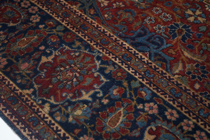 Antique Mohtasham Kashan Rug 4'2'' x 6'7''