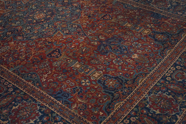 Antique Mohtasham Kashan Rug 4'2'' x 6'7''