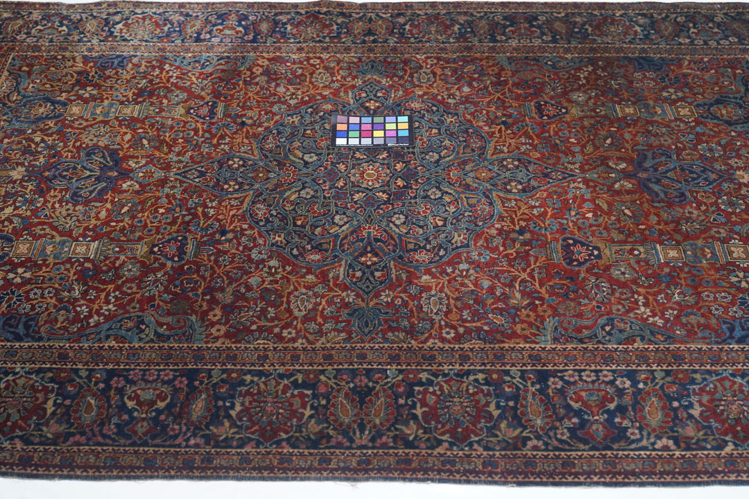 Antique Mohtasham Kashan Rug 4'2'' x 6'7''