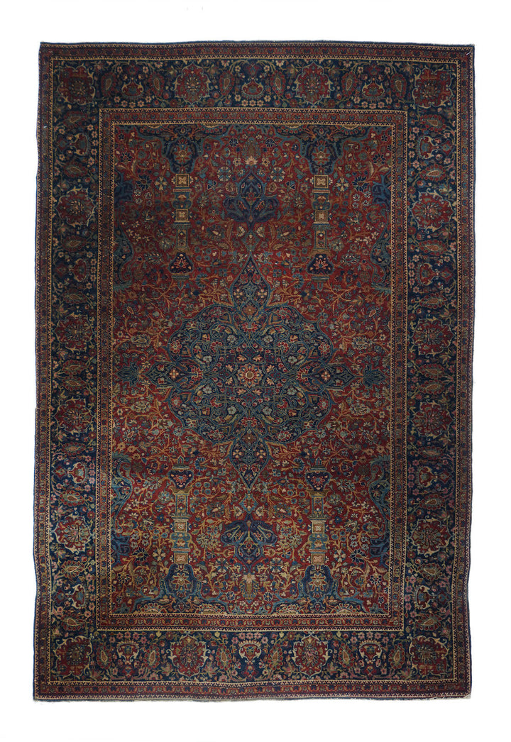 Antique Kashan Rug 4'2'' x 6'7''