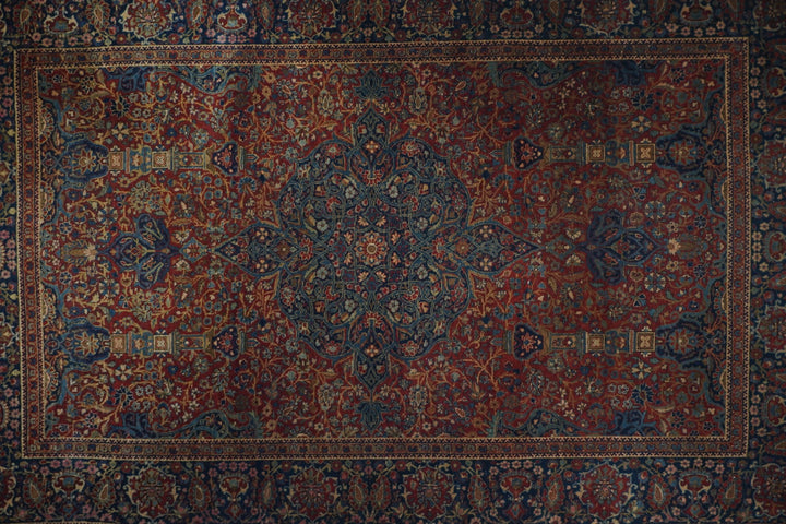 Antique Mohtasham Kashan Rug 4'2'' x 6'7''