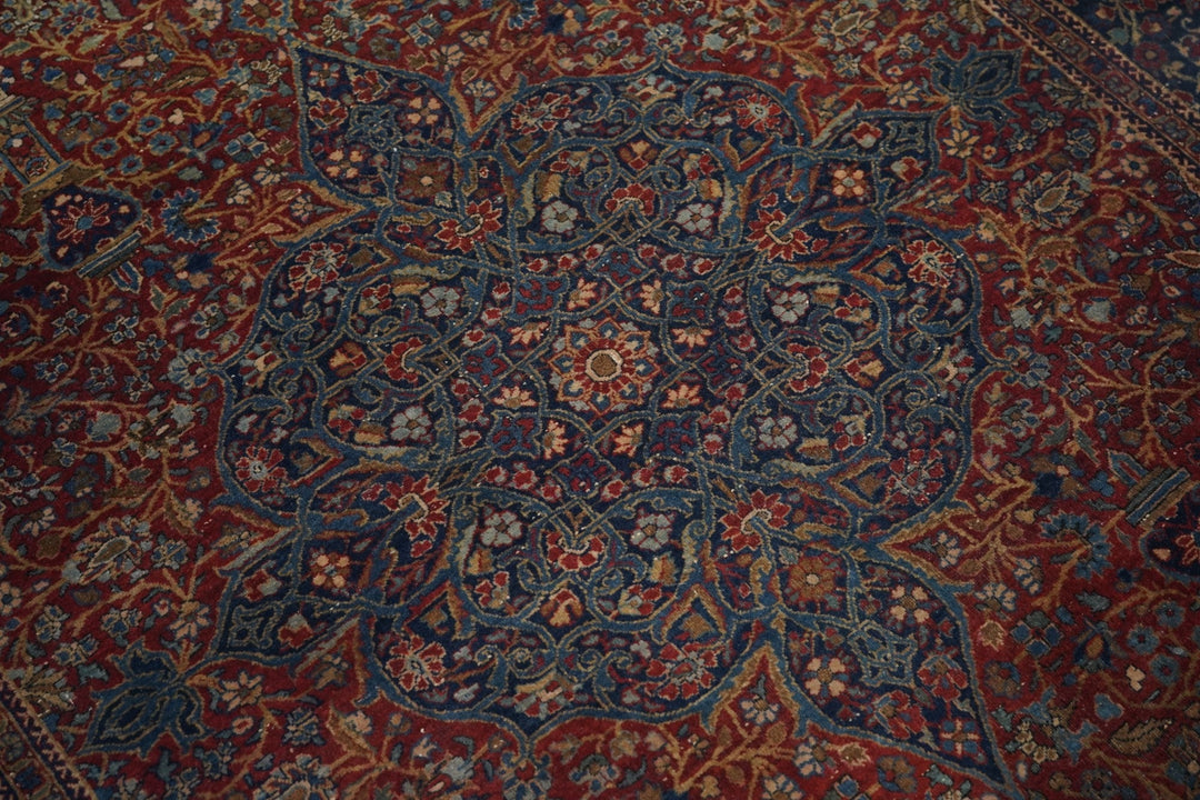 Antique Mohtasham Kashan Rug 4'2'' x 6'7''